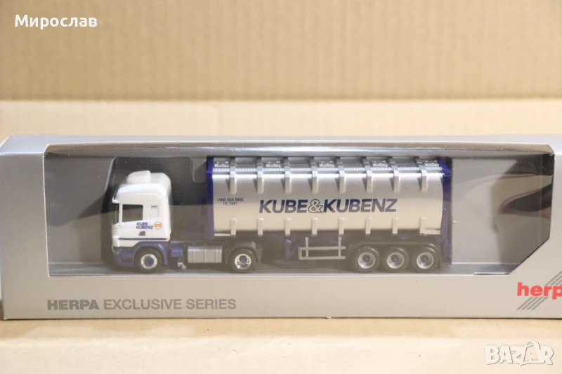 HERPA H0 1/87 SCANIA КАМИОН ТИР МОДЕЛ ЦИСТЕРНА ГОНДОЛА , снимка 1