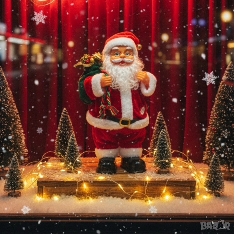 Танцуващ Дядо Коледа с музика и светлини – празнично настроение у дома, снимка 1