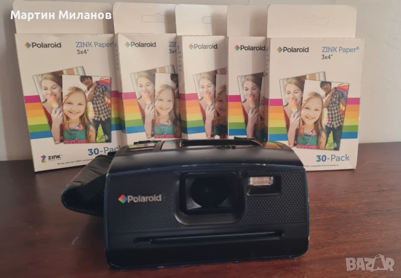 POLAROID Z340Е цифров 14MP фотоапарат+5бр.хартия, снимка 1