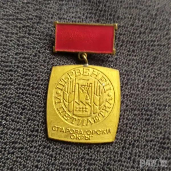 Соц. нагр. знак - първенец VI петилетка , снимка 1