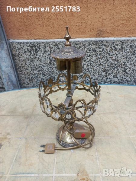 Нощта бронзова лампа, снимка 1