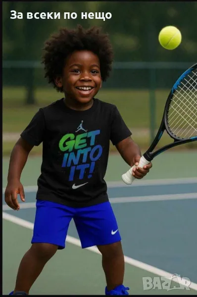 Nike Jordan Детски Черен Къс Летен Комплект Найк Джордан Размери: 3-4г Код B345, снимка 1
