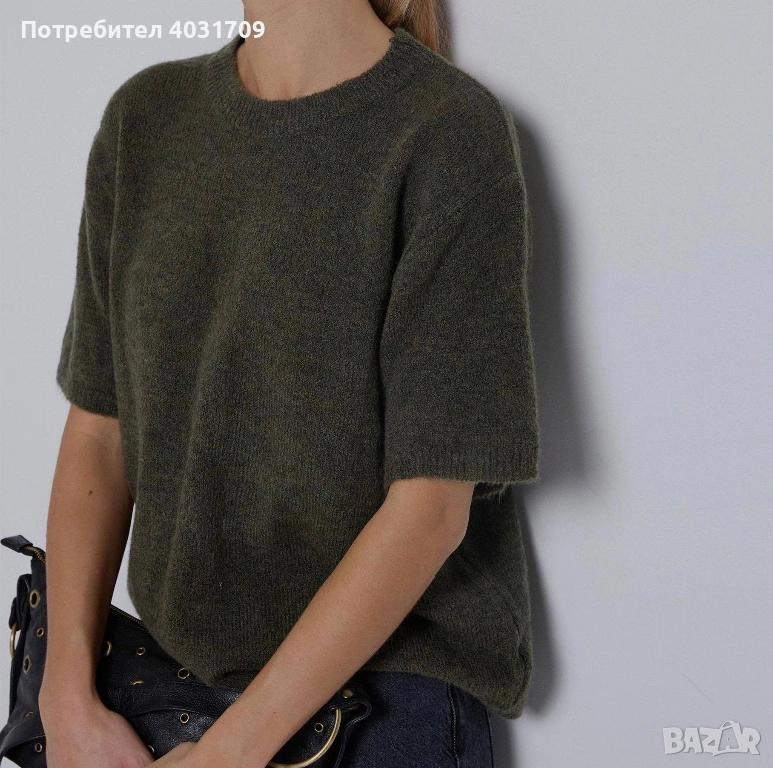 Пуловер с къс ръкав Massimo Dutti, снимка 1