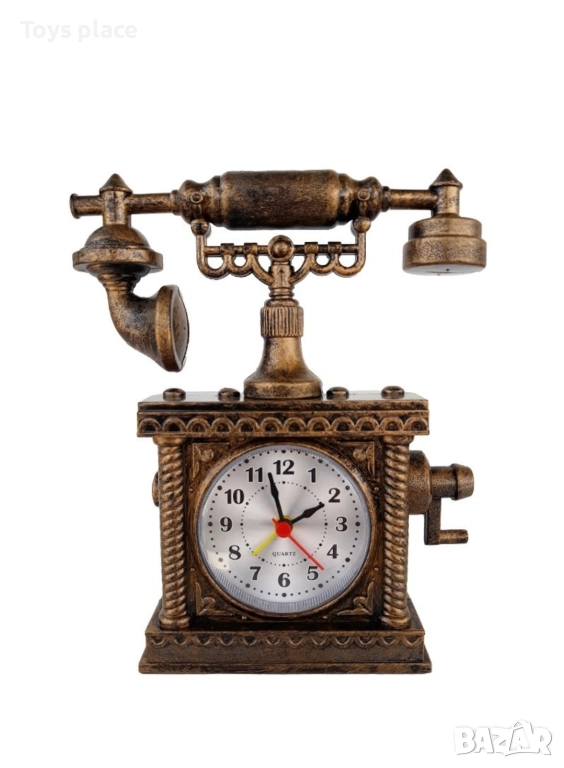 Винтидж телефон часовник, ретро сувенир, снимка 1