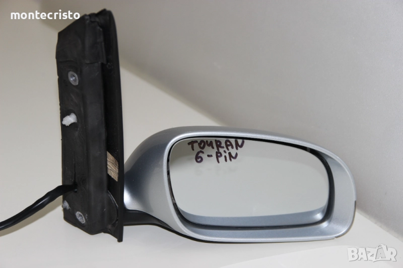 Дясно електрическо огледало VW Touran (2003-2010г.) 6 пина / Тоуран Сиво Светло сиво, снимка 1