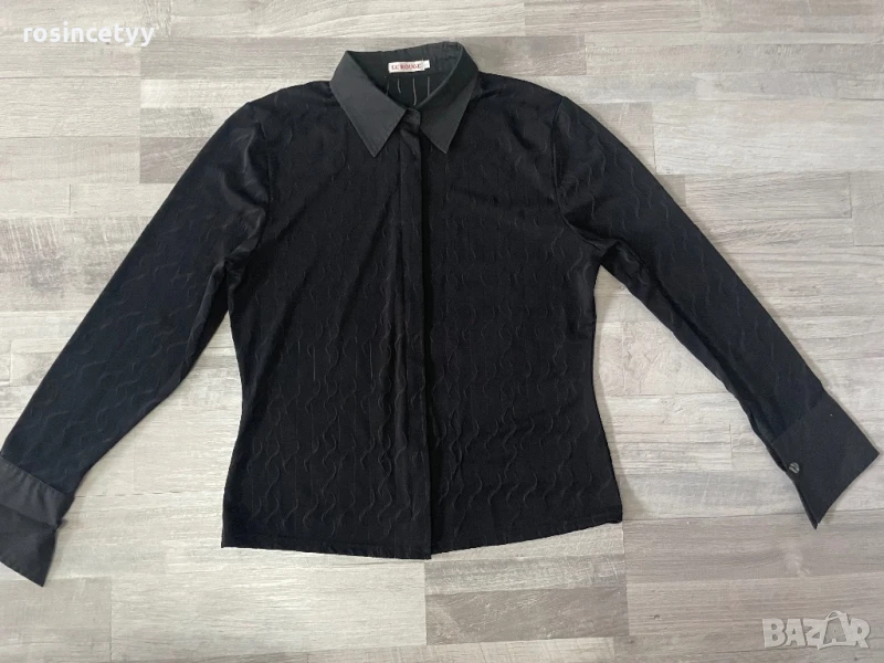 черна тънка риза, снимка 1