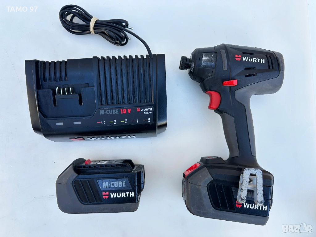 Wurth ASS 18-1/4'' Compact M-Cube - Безчетков импакт 2x18V 4.0Ah, снимка 1
