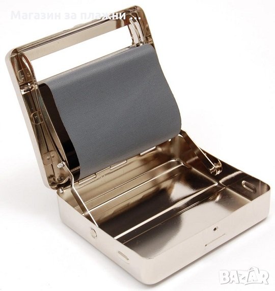 Табакера за тютюн с вградена машинка за свиване на цигари, снимка 1