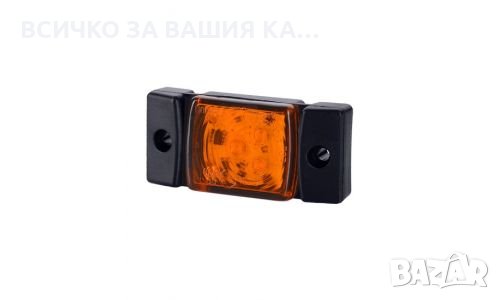 ЛЕД LED габарит с 3 диода оранжев 12/24V , Полша , снимка 1