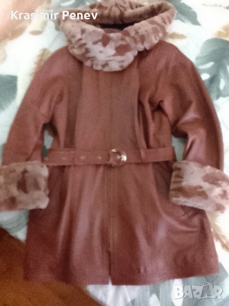 Дамско яке естествена кожа, снимка 1