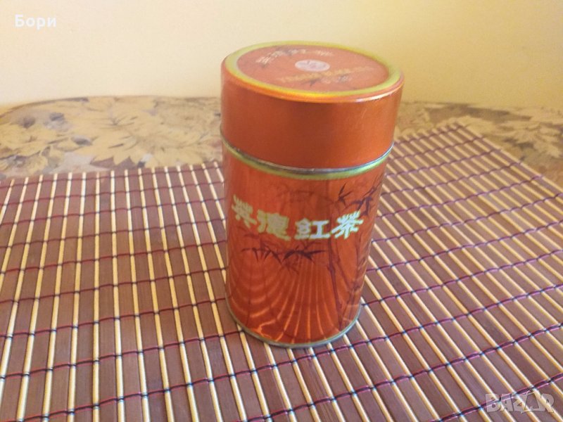 Метална кутия от китайски чай 1950г, снимка 1
