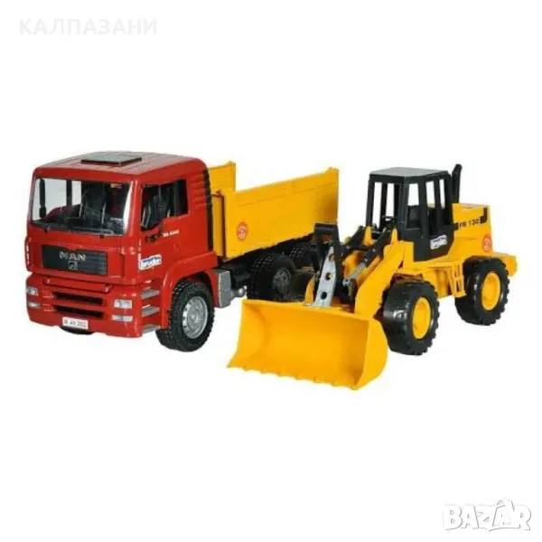 Камион самосвал MAN TGA и фадрома FR 130 Bruder 02752, снимка 1