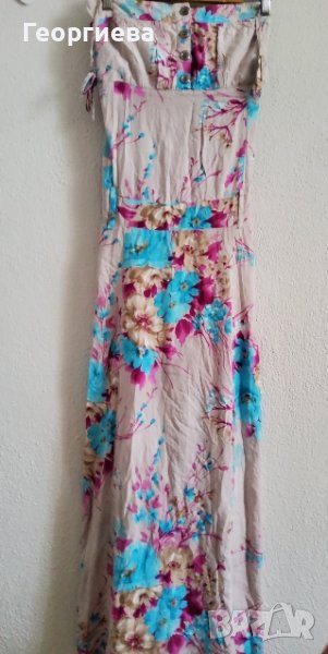 Невероятно красива, женствена рокля от ефирна плат, снимка 1