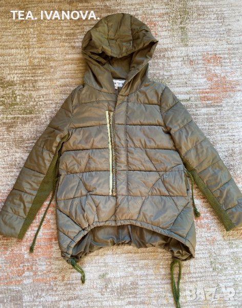 Дамско зимно маслено зелено яке, снимка 1