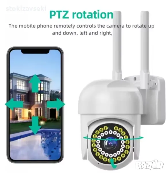 Icseee - Smart Wi-Fi камера с нощно виждане, 360° контрол, IP66, снимка 1