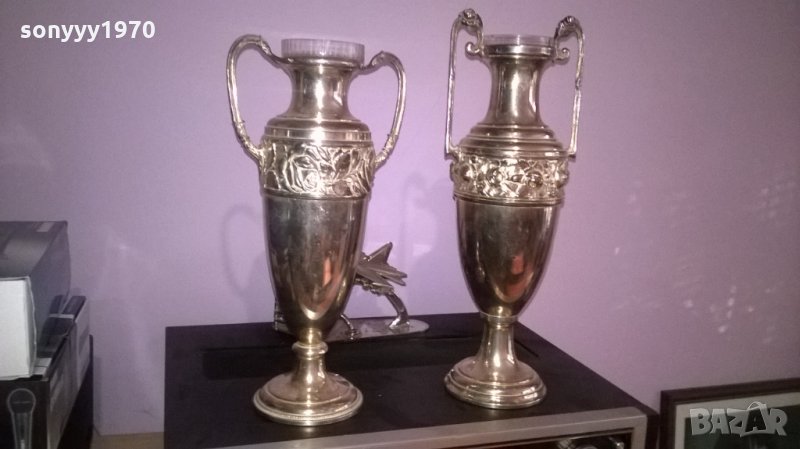 посребрени амфори-внос швеицария, снимка 1