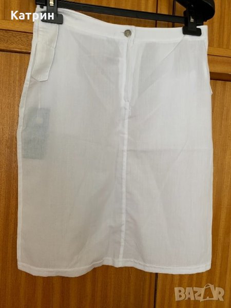 Памучна бяла пола, снимка 1