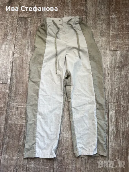 Нов спортно елегантен панталон висока талия  ластик на талията памук памучен , снимка 1