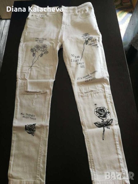 Бял дънков панталон, снимка 1