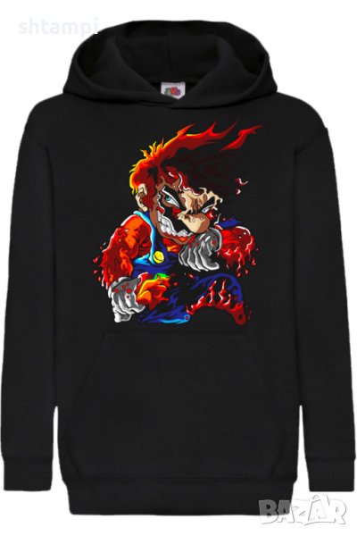 Детски Суитчър/Суитшърт Mario Flame,Super Mario,Игра,Подарък,Изненада,Забавление,Рожден Ден, снимка 1