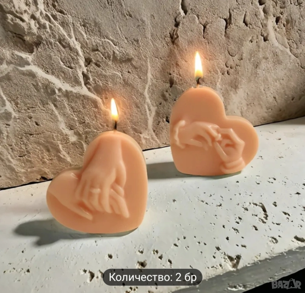 Молдове комплект 2 броя сърце с ръце - два вида , снимка 1