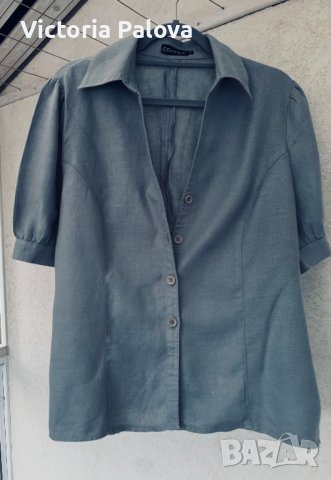 Хубава блуза(риза) CONTRA,лен 100%, снимка 8 - Ризи - 22647803