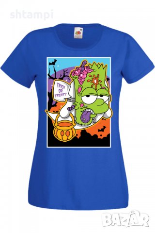Дамска тениска The Simpsons Bart Simpson 02,Halloween,Хелоуин,Празник,Забавление,Изненада,Обичаи,, снимка 4 - Тениски - 38149422