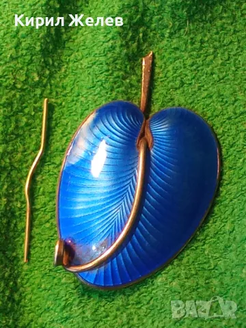 DEL METALL 925 S STERLING NORWAY ВИНТИДЖ ЕМАЙЛИРАНА СРЕБЪРНА БРОШКА СРЕБРО 925 АВТОРСКА СТАРА 49316, снимка 18 - Антикварни и старинни предмети - 48481217