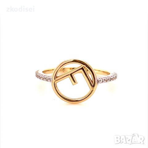 Златен дамски пръстен 2,04гр. размер:57 14кр. проба:585 модел:16563-3, снимка 1 - Пръстени - 40606006