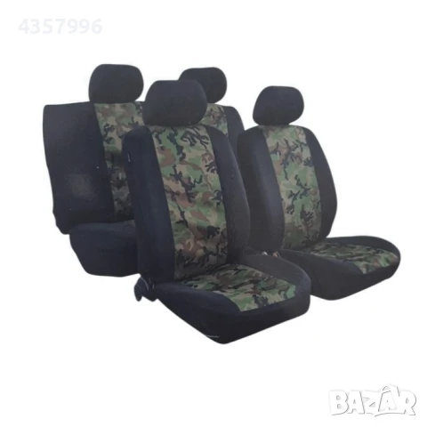 Тапицерия за автомобил, 1+1  6части и 10 части, Камуфлаж сив или зелен, снимка 5 - Аксесоари и консумативи - 50691325