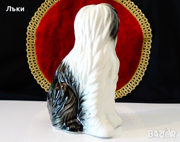 Порцеланова фигура,статуетка куче Бобтейл,печат. , снимка 3 - Статуетки - 51979856