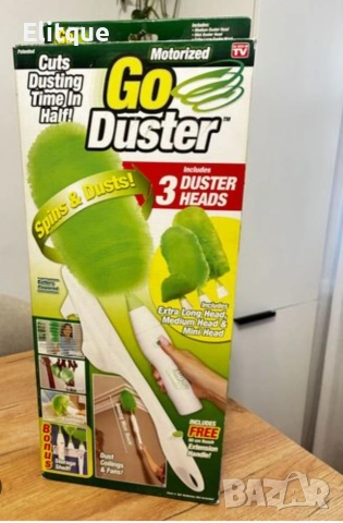 Четка за прах Go Duster с 3 сменяеми приставки – TV59 🧹