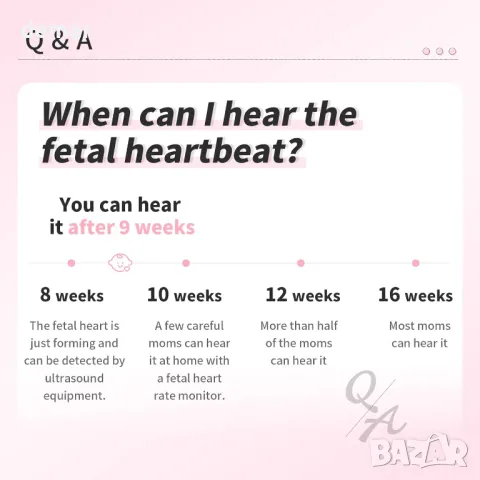 Интелигентен и чувствителен запис на сърдечни тонове за бременни, преносим сърдечен записвач, снимка 7 - Други - 50268055