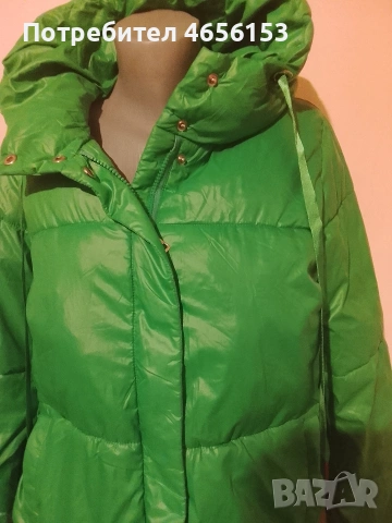 ДАМСКО ЗЕЛЕНО ЯКЕ С КАЧУЛКА - Размер М / L, снимка 5 - Якета - 53331711