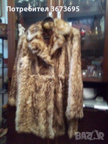 Дамско зимно палто кожено естествен косъм 