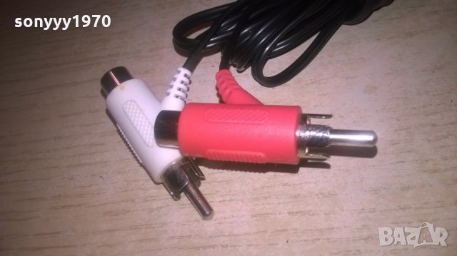 кабел-2.2м с преход м/ж чинчове към букса за жак 3.5мм, снимка 2 - Други - 27497306
