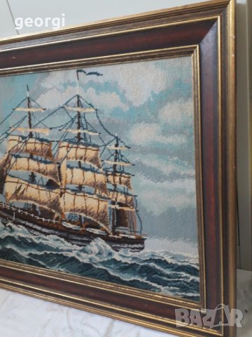 Немски гоблен кораб , снимка 2 - Гоблени - 32374919