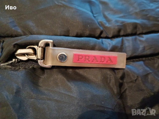 Дамско яке PRADA естествен пух, размер 14 UK, с прибираща се качулка, снимка 5 - Якета - 53032916