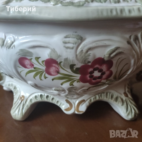 Порцеланова  бонбониера/ваза Bassano, снимка 8 - Декорация за дома - 52126646