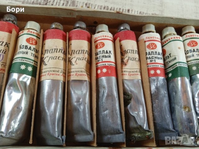 Стари маслени бои Ленинград 1951-1954г СССР, снимка 6 - Други ценни предмети - 40846447