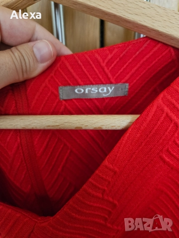 Рокля в червен цвят на марка Orsay размер 36, снимка 3 - Рокли - 51900719