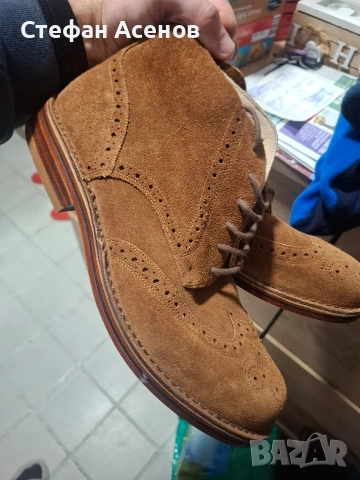 Чисто нови велурени обувки - естествена кожа, снимка 3 - Мъжки боти - 53525469
