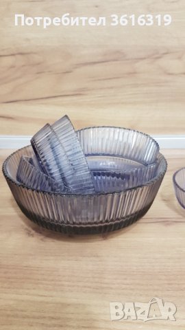 Сервиз включващ  шест малки купички и една голяма, снимка 2 - Сервизи - 39423176