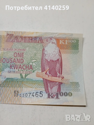 ЗАМБИЯ БАНКНОТА , снимка 3 - Нумизматика и бонистика - 53562747