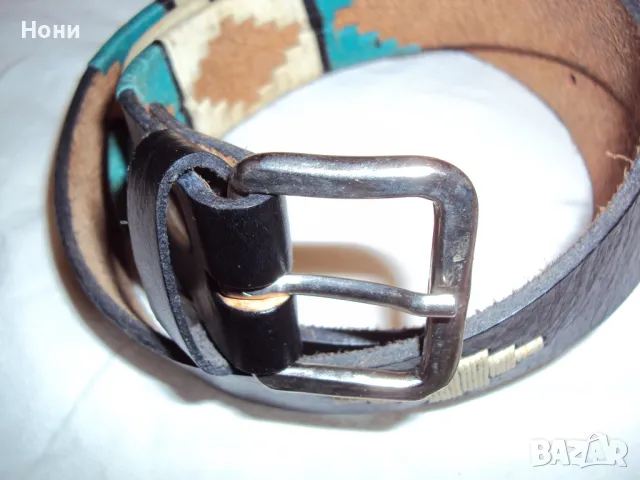 Ръчно правен колан унисекс от Перу със шарки, снимка 2 - Колани - 48177757