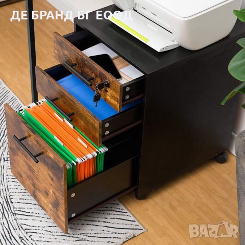 ПРОМОЦИЯ Мобилен офис шкаф с 3 чекмеджета с ключалка BF02WJ01, снимка 6 - Шкафове - 32832485