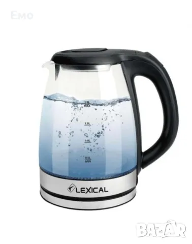 Електрическа стъклена кана за преваряване на  вода - Lexical LEK-1407 - Гаранция 24 месеца , снимка 6 - Кани - 48430986