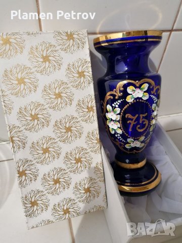 Синя ваза , снимка 2 - Колекции - 32665250