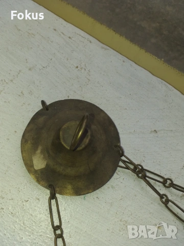 ГОЛЯМО БРОНЗОВО КАНДИЛО, снимка 4 - Антикварни и старинни предмети - 53503563