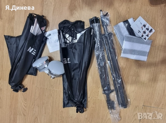 Професионален комплект фото сет/Софтбокс , снимка 2 - Чанти, стативи, аксесоари - 52868665